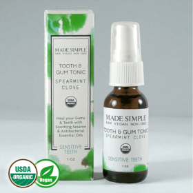 Organic Vegan Spearmint Clove TOOTH & GUM TONIC